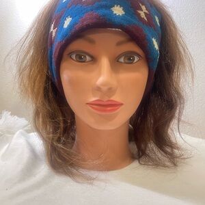 Pendleton Blue and Brown Patterned Headband